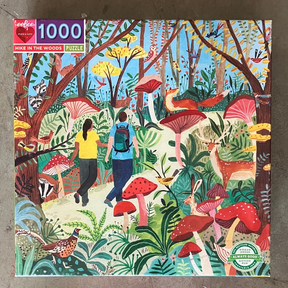 🧩Complete🧩 eeBoo ‘Hike in the Woods’ - 1000 piece puzzle